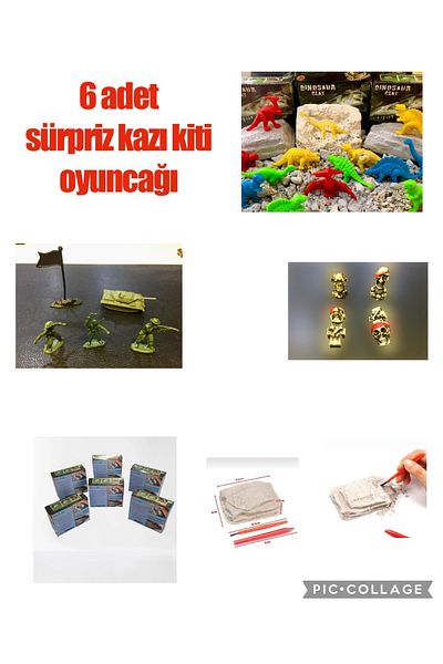 AZİZ OYUNCAK 6 قطع من ألعاب المفاجآت مجموعة علوم التنقيب الأثري