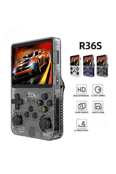 TİKWATCH R36s Retro Oyun Konsolu 64Gb Türkçe Menü / GTA, Mario, Crazy Taxi ve...
