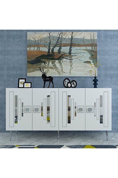 cantek dizayn SEDUNACT (KB150) KONSOL BEYAZ-GÜMÜŞ