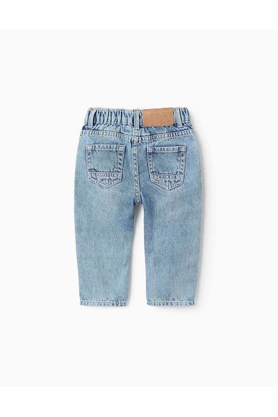 Ziddy Cotton Denim Trousers for Baby Boys 'Baggy', Blue
