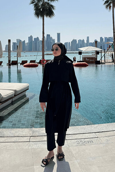 lurex moda Paraşüt Kumaş Uzun Tesettür Mayo