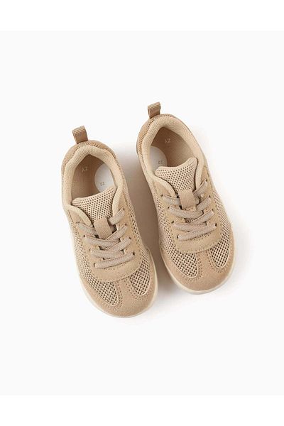 Ziddy Mesh Trainers for Baby Girls '1996 Sneakers', Beige