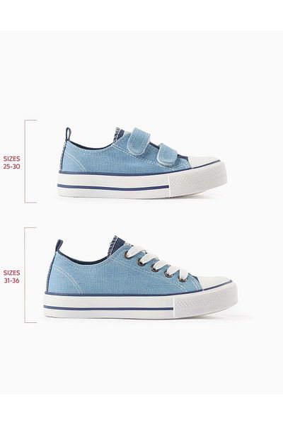 Ziddy Denim Trainers for Children '50's Sneakers', Blue