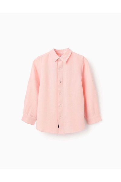 Ziddy Viscose, Cotton and Linen Shirt for Boys, Pink