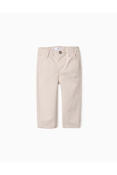 Ziddy Twill Chino Trousers for Baby Boys, Beige