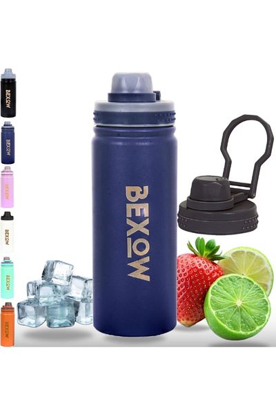 BEXOW Double Wall Vacuum Flask Insulated Stainless Steel Water Bottle for Hot and Cold Beverages