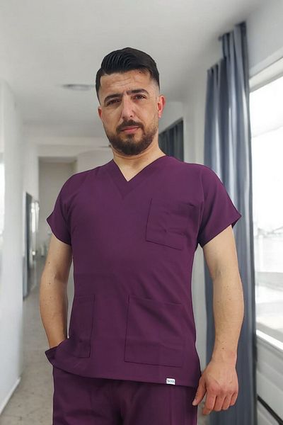 SoonScrubs Graceful Color of Unisex Design: Plum Single Top