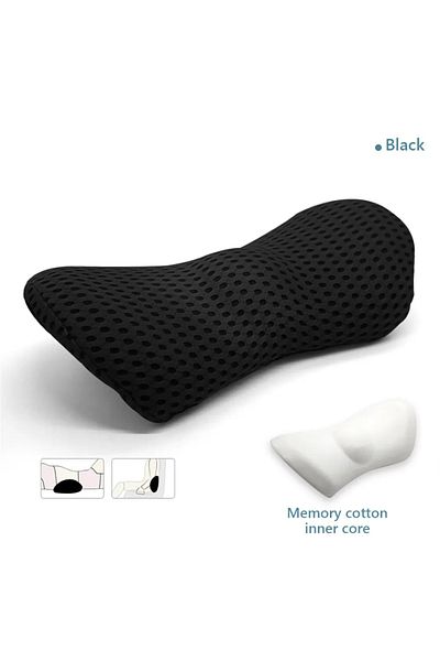 Choice 32x24x13cm black Breathable Memory Cushion Interior Accessories Bed Sleeping Pillow Car Seat Waist P
