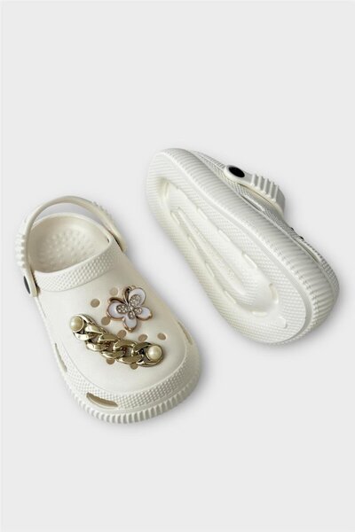 Liger Children's Stoned Slippers – Garden-Beach-Seaside-Pool Cream Kilo