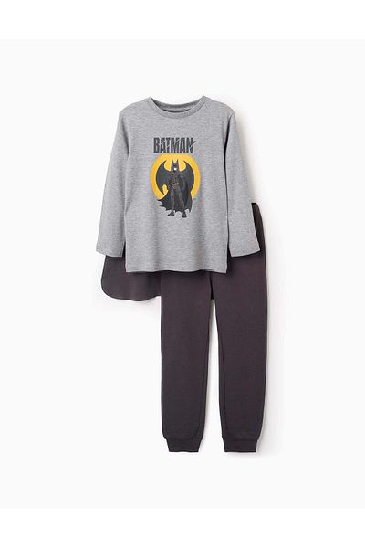 Ziddy Pyjama with Removable Hood for Boys 'Batman', Grey