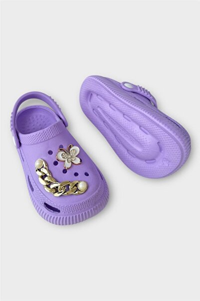 Liger Lilac Children's Stone Cross Slippers for Garden, Beach, Seaside and Pool