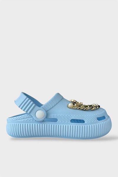 Liger Cross Slippers - Children's Stone Garden, Beach, Seaside and Pool Slippers Turquoise