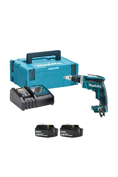 Makita مفك براغي لاسلكي DFS452RTJ، ساق سداسية 1/4 بوصة (6 مم)، 18 فولت، 0~4000 دورة في الدقيقة، 1.8 كجم