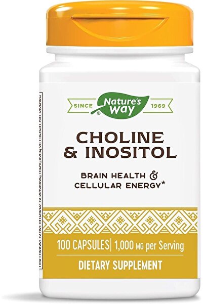 Nature's Way Choline & Inositol 500/250 Mg, Kolin Relax Mood Neurotransmitter...