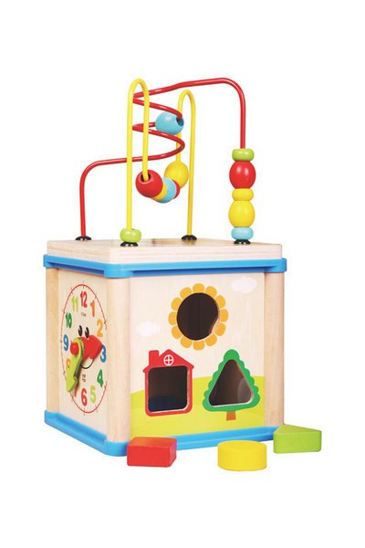 Primo Plus صندوق خرز متعدد الوظائف بتصميم لعبة تعليمية خشبية ممتعة للأطفال 16...