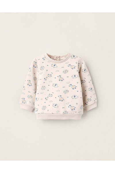 Ziddy Fleece Sweatshirt for Newborns 'Savana', Beige