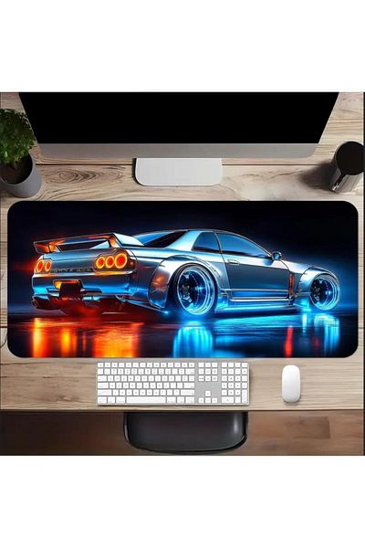 sgeteknoloji 70X30 CM TURBO RACING ΑΘΛΗΤΙΚΟ ΑΥΤΟΚΙΝΗΤΟ ΘΕΜΑΤΙΚΟ ΑΝΤΙΟΛΙΣΘΗΤΙΚΗ ΒΑΣΗ SPEED SURFACE GAMER MOUSE PAD GAMING