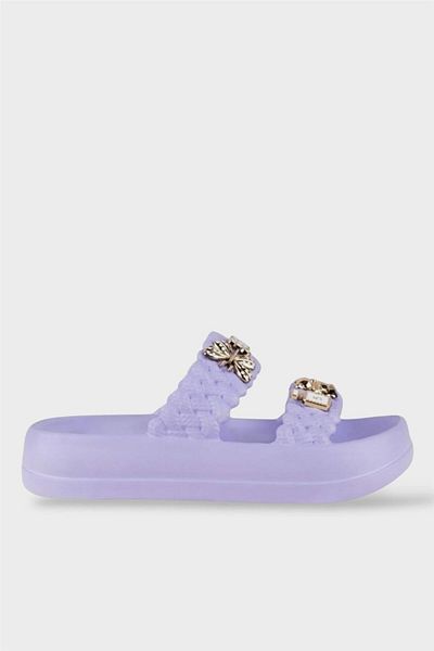 Liger Women's Stone Stylish Comfortable Casual Slippers from Lilac One Color