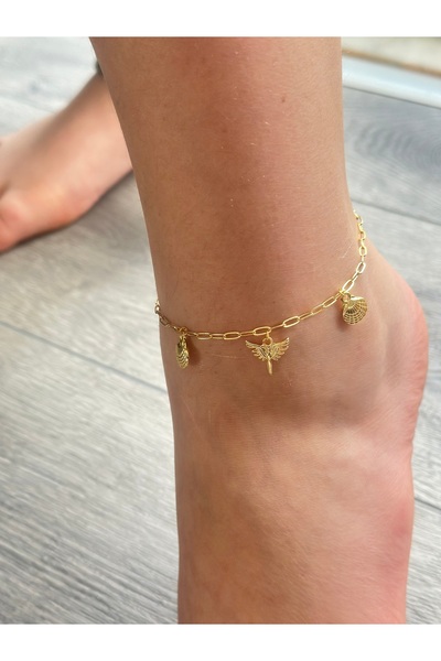 mibrillo خلخال ساحر مع سلسلة مشبك ورق