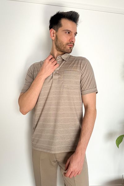 ModaPlaza Ανδρικό μπλουζάκι Mercerized Polo Neck 2517