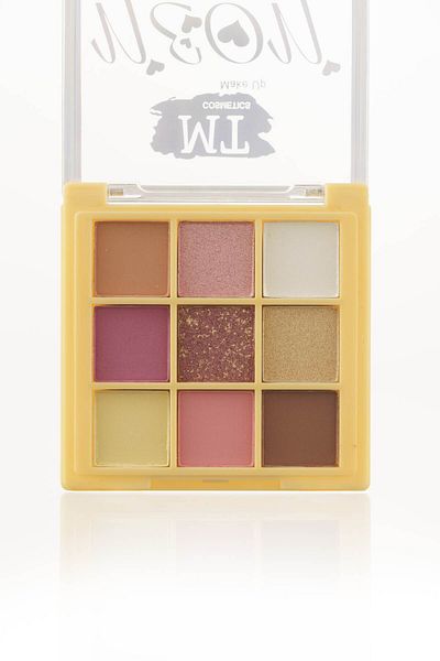 Makeuptime Neon Eyeshadow Palette 9 Colors 01 Model