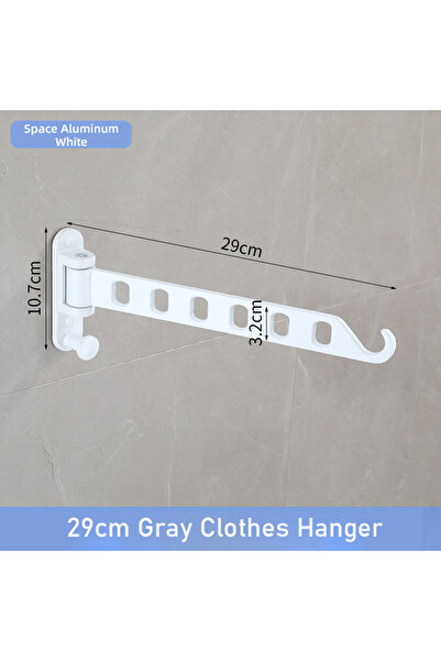 Choice 29cm White Foldable Clothes Rack Drying Clothes Hanger Wall Mounted Dr...