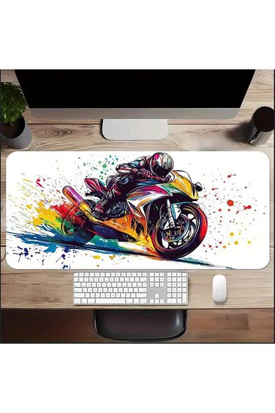 sgeteknoloji 70X30 CM TEMATICA MOTO DE CĂRJĂ BAZĂ ANTIALUNECĂ SPEED SURFACE PLAYER MOUSE PAD GAMING
