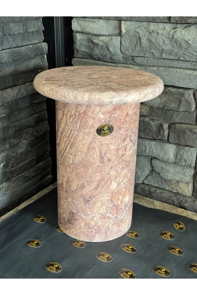 Polen Stone Kırmızı Traverten Doğal Taş Sehpa