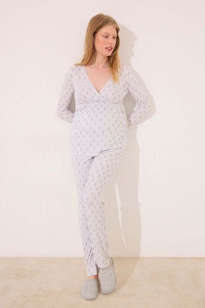 Women'secret Gray soft touch maternity pyjamas