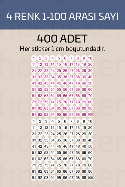 hdsticker 400Pcs 1-100 Numbers Πολύχρωμο αυτοκόλλητο 1cm Αυτοκόλλητο Αυτοκόλλητο Σχολείο, Γραφείο, Χρήση Planner