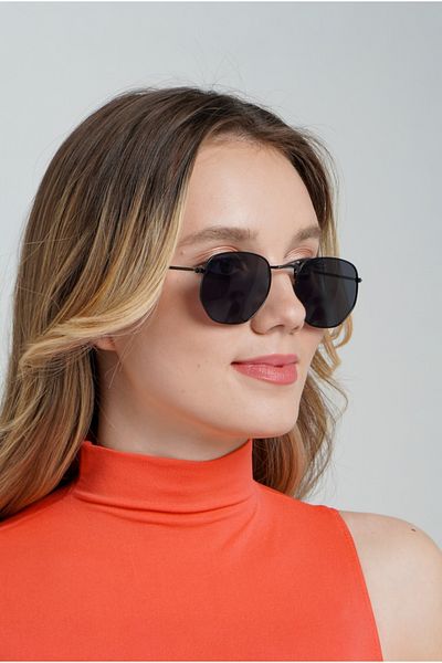 BAPPİR Hexagonal Metal Frame Sunglasses