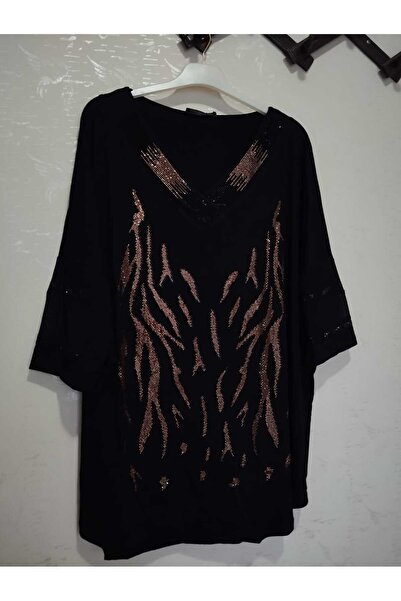 anne moda ankara Plus Size Evening Dress Style, Sparkle Short Tunic