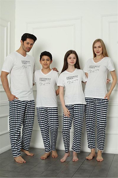 modaserdem Costum de pijama din bumbac pieptănat pentru familie Mdsrdm (mamă - fiică) se vinde separat - 100% bumbac