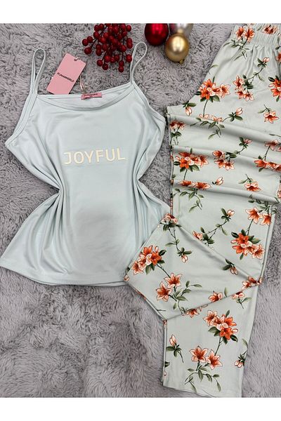 pijamaworld Comfy Marla Pajama Set with Ip Straps and Six Long Soft Fabric