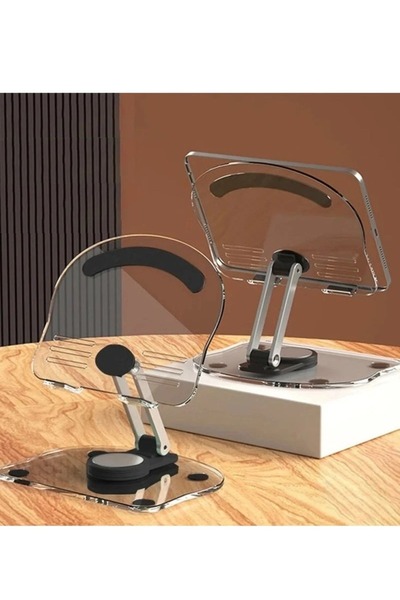 Denx Bastec BC1254 transparent 360 degree holder stand for tablet, iPad and tablets