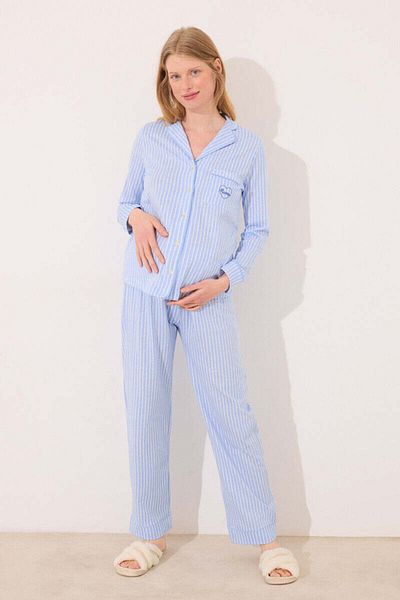 Women'secret Maternity classic pyjamas 100% cotton striped