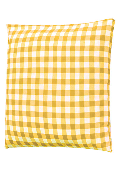 AfgTech Piknik Seti 170x170cm Piti Kareli Piknik Örtüsü, 40x40cm 4 Adet Minder Sari