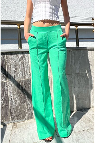 SERBA Сталеві інтерлок еластичні штани з широкими штанинами