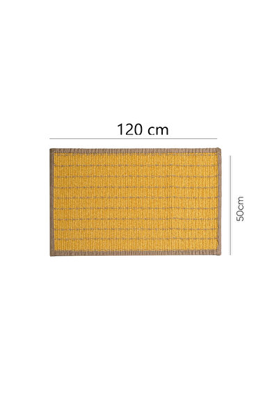 AHİR TİCARET Rattan Non-Slip Bath Mat - Waterproof - Multi-Purpose Mat 50X120 cm