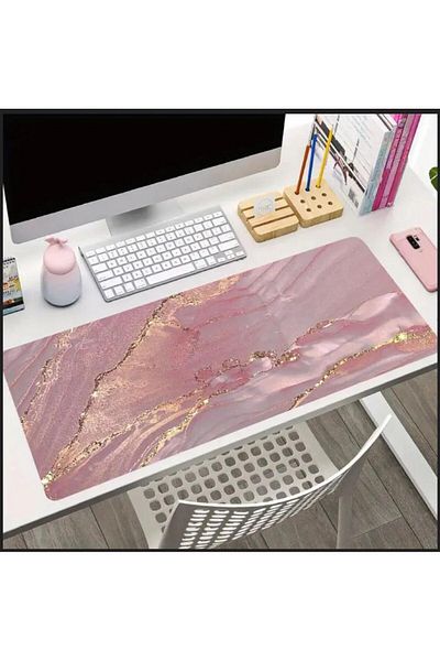 sgeteknoloji 70X30 cm Marble Themed Non-Slip Base Speed Surface Gaming Mouse Pad Gaming