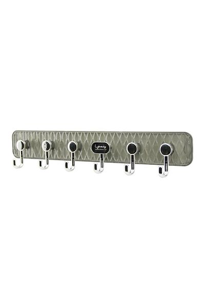 Mu Art Ahşap Delux Aski Mica Crystal Plastic Base 6 Arms = Plug and Remove Adhesive Mounting 6X42Cm (5175)