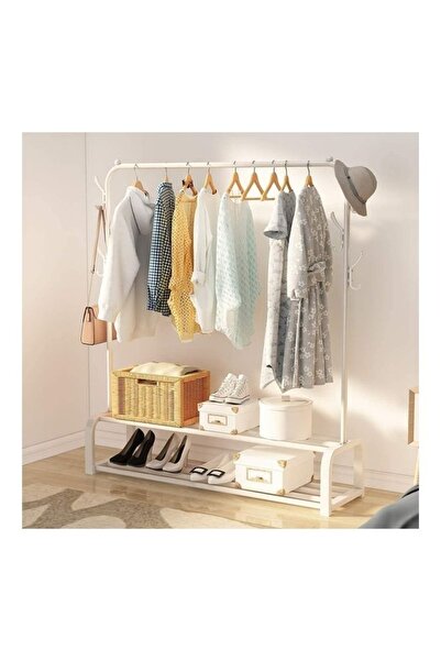 Primo Plus White Coated Metal Clothes Organizer Rack
