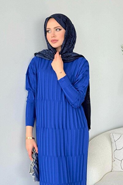 Şulemoda Giyim Φόρεμα Mercerized με μπλε κοβαλτίου χρώματα