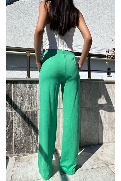 SERBA Сталеві інтерлок еластичні штани з широкими штанинами