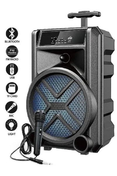 Primo Plus Wireless Bluetooth Speaker, Stereo Sound, FM Radio, TF Memory, USB Input, Mic Input rechargeable
