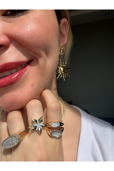 ACCESSORYBYTARZ Güneş Çelik Küpe