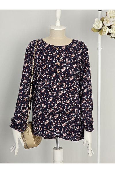 ENDAMIM Mother Viscose Bluz Large Size