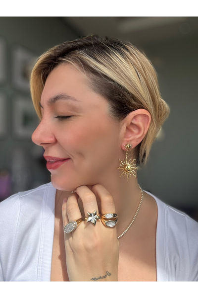 ACCESSORYBYTARZ Güneş Çelik Küpe