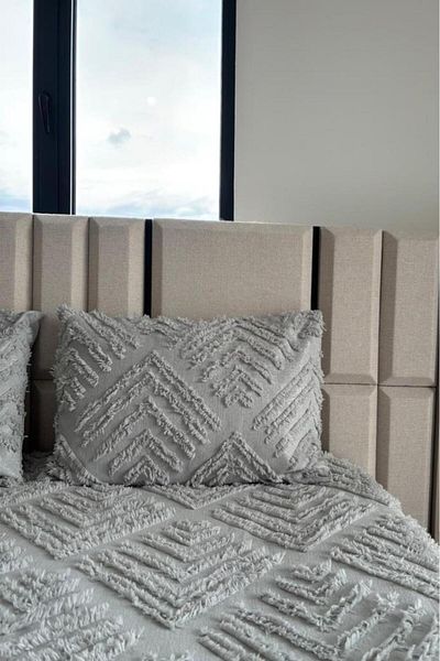 Çeyiz Diyarı Gray 3 Piece Double Pique Set