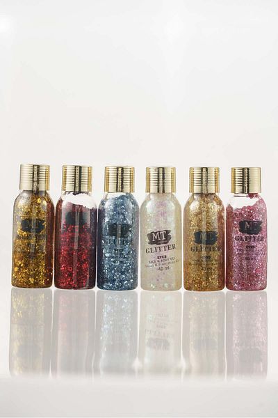 Makeuptime 6 Pieces Colorful Segmented Glitter Mt